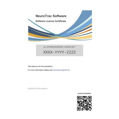 NeuroTrac Software Licence supplied as PDF via email