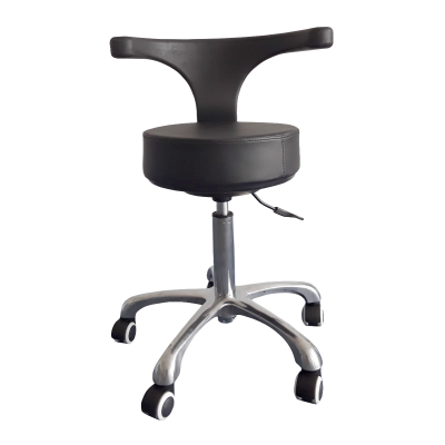 Affinity Curved Back Swivel Stool Black