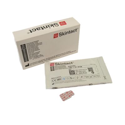 Skintact Easitabs RT-38 Adult resting ECG tab electrode 25 x 21mm, carbon silver backed aqua -Tac