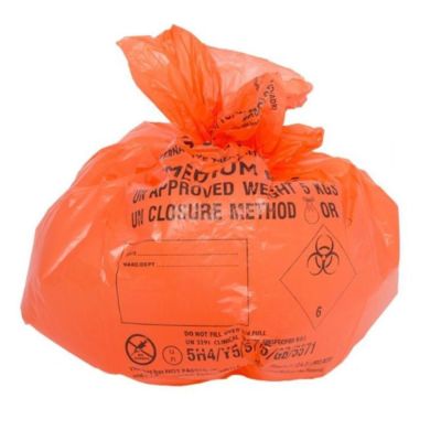 Clinical Waste Sacks - Medium Duty (73 x 98cm) Orange (Roll of 50)