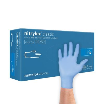 Powder Free Nitrile Medical Gloves - Blue (Box of 100)