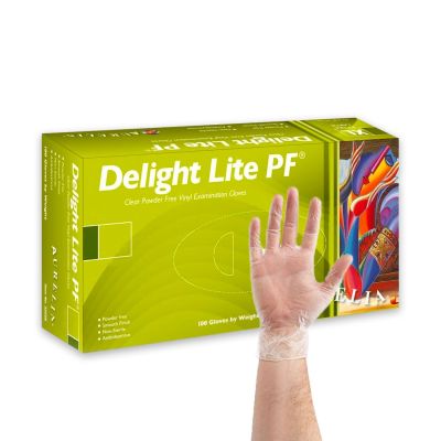 Powder Free Vinyl Medical Gloves - Clear (Box of 100)