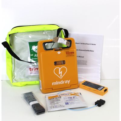 Mindray Beneheart C1A Semi Automatic AED Defibrillator with NEW Battery & 1 x NEW Pack of Electrodes & NEW Carry Case