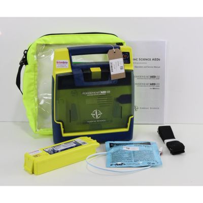 Cardiac Science Powerheart G3 Semi Automatic AED Defibrillator with accessories