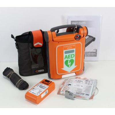 Cardiac Science Powerheart G5 Fully Automatic AED Defibrillator with accessories