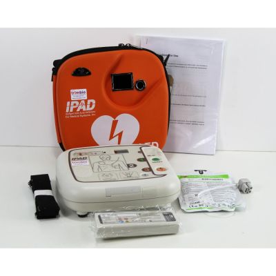 CU Medical Systems iPad SP01 Semi Automatic AED Defibrillator with accessories