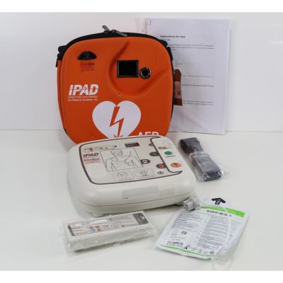 CU Medical Systems iPad SP01 Semi Automatic AED Defibrillator with its accessories
