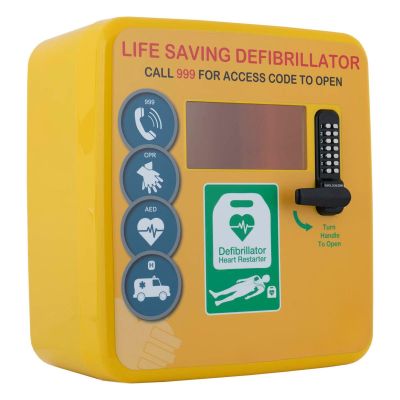 Outdoor Defibrillator Cabinet -Heated, Keypad Lock and LED Light