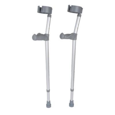Ergonomic Hand Grip Height Adjustable Crutches - Pair