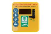 Outdoor Defibrillator Cabinet -Heated- Keypad Lock and Permanent Light