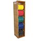 5 Rolls of trimband Resistive Exercise Band 45.7m (Yellow, Red, Green, Blue, Black) with Wooden Dispenser 