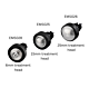 3 sized treatment heads for the EMS Primo Shockwave.
6mm, 15mm and 25mm